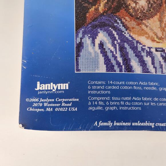 Cross Stitch Kit Jesus Portrait of Christ 6x8 Sealed 2006 Linda Gillum Janlynn - Picture 12 of 14